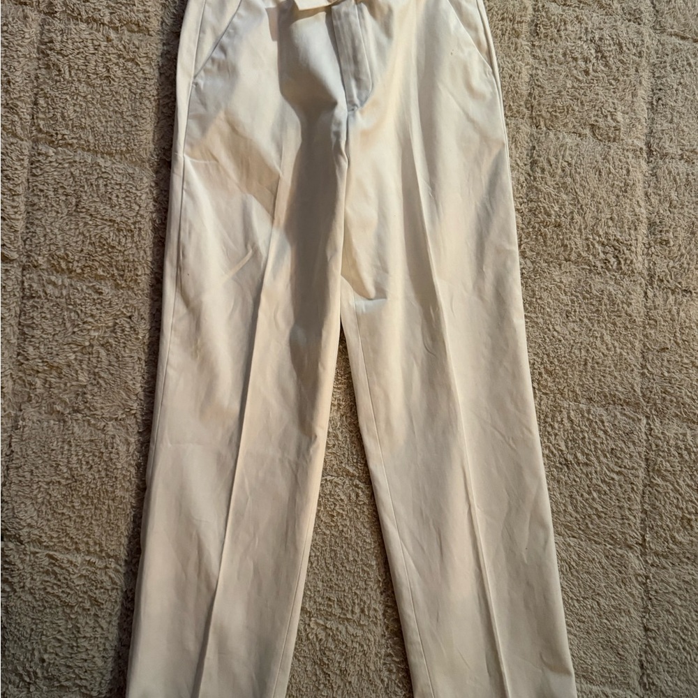 NWT! Calvin Klein Women's White Dress Pants - Straight Leg stretch